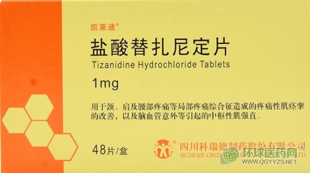 凱萊通鹽酸替扎尼定片外包裝 凱萊通鹽酸替扎尼定片外包裝