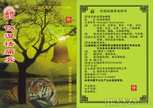 傷濕祛痛膏(風濕用藥)