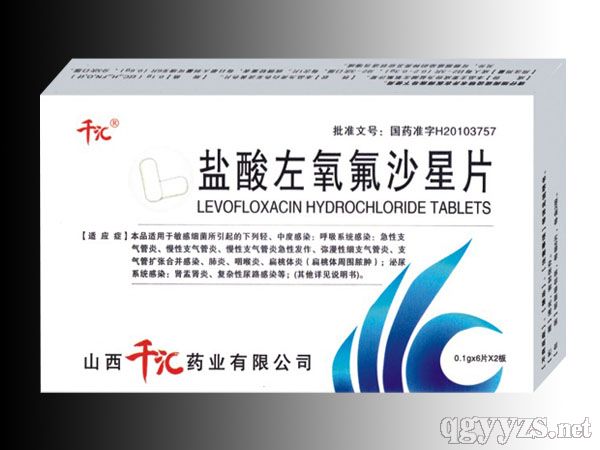 鹽酸左氧氟沙星片0.1g